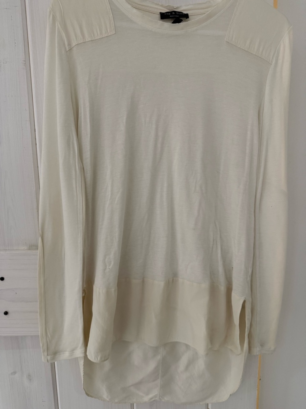 rag & bone Cream Layered Long-Sleeve Top